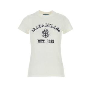 PRADA White cotton t-shirt 3557BSOOO16XQ F0009