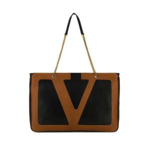 VALENTINO GARAVANI 블랙 가죽 쇼핑백 6W2B0R12PTJ RFA