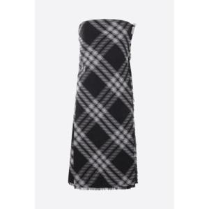 BURBERRY 체크 울 랩 뷔스티에 드레스 8083033A7680