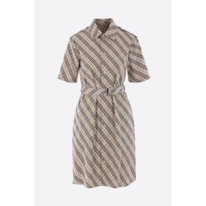 BURBERRY check poplin shirt dress with belt 8103472C1849