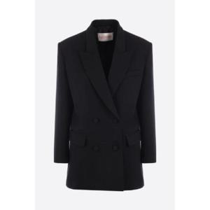 VALENTINO GARAVANI 더블 브레스티드 그리자이유 오버사이즈 재킷 3B0CE3D388J0NO