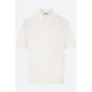 BURBERRY Equestrian Knight 로고 자수 피케 오버사이즈 폴로 셔츠 8083329B7264
