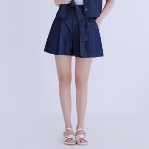 [로엠]벨티드 밴딩 데님 쇼츠(2colors)_RMTJE25G16