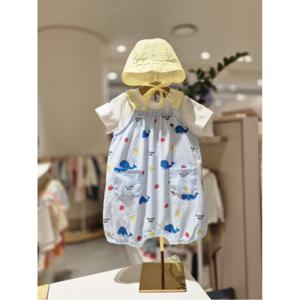 블루독베이비 10 25SS여름신상(BL)WALE올오버우주복티셔츠세트 (453136010933204)