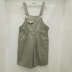 [에꼴리에]4,5부 루즈핏 스판 멜빵 바지(25B1258)