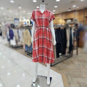 [BCBG][BCBG] o 쿨링 체크 원피스 B5B5O641