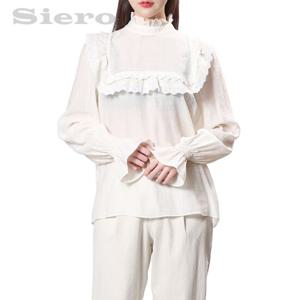 [시에로]하이넥 사각레이스 블라우스 SF2SHF434