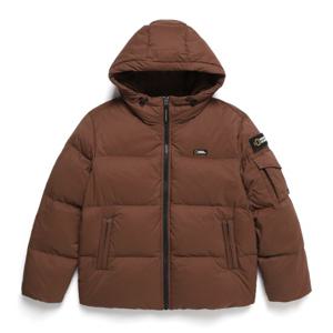 N244UDW820 골든몰 숏기장 구스 후디 다운 점퍼 BRICK