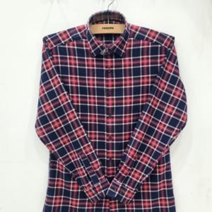 [레노마셔츠]기모 쉐도우 체크 슬림핏 긴소매ROWSL1434RDA