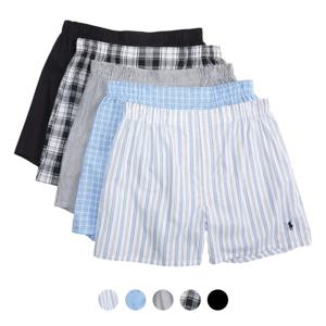 폴로 랄프로렌 남자 코튼 우븐 트렁크 팬티 5팩 NCWBP5