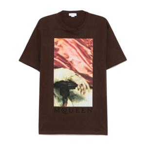 알렉산더 맥퀸 반팔 티셔츠 815011QTADA BROWNMULTI