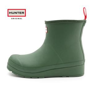 헌터 우먼스 오리지널 플레이 기모안감 레인부츠 숏 플렉싱그린 스노우 (WFS2235RMA-FLEXING GREEN/WHITE WILLOW)