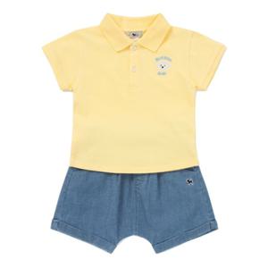 [블루독베이비8] SS25 피케셔츠 상하세트 HJ (4531361004) (BLUEDOG BABY 유아 출산 백일 선물 도트 강아지