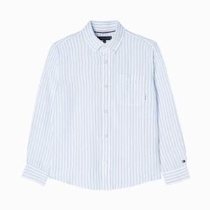 타미힐피거 키즈 T42F1HSH240BT1 린넨 블렌드 스트라이프 셔츠