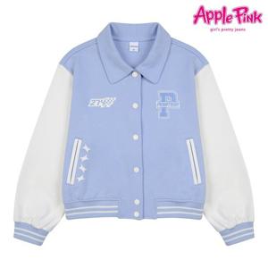 [애플핑크]블록코어 카라 바시티 자켓 (APF9T103GST)