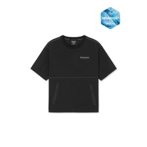 [디스커버리키즈US] (DKTR75053-BKS) 키즈 프레시벤트 경량 우븐 아웃도어 트레이닝 반팔티셔츠