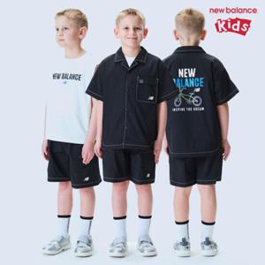 [뉴발란스키즈] NK9YF2611U(19) 블랙 [3pcs] KIDS RIDER) 시어서커 셔켓 셋업