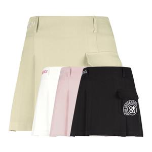 럭스골프 여성 레터링 아웃포켓 주름 큐롯 스커트 GQ25S104W