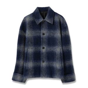 [한정수량] 우영미 24FW 블루 체크 자켓 W243JP22931L