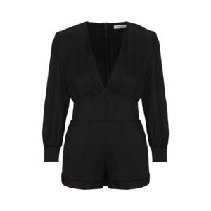생로랑 딥 브이넥 새틴 플레이수트 653308