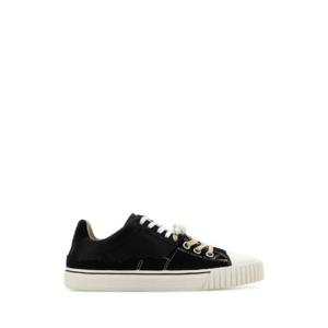 MAISON MARGIELA 블랙 가죽 &  캔버스 뉴 에볼루션 스니커즈 S58WS0234P5063 H8588