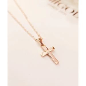 미니골드 18K 45cm 샤프 십자가 목걸이 MUC01112 MQJ00840