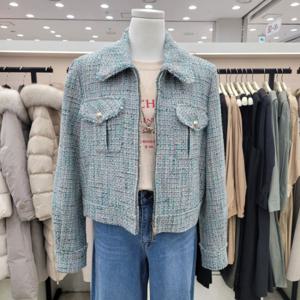 [온앤온]카라넥 트위드 숏 집업자켓njw4sj20206
