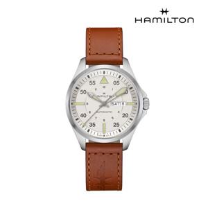 [해밀턴]H64635550 카키 파일럿 데이 데이트 42mm