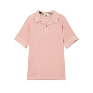 닥스 여성 24SS 핑크 청량감있는 폴리소재 반팔 카라 티셔츠 DLTS4B509P2