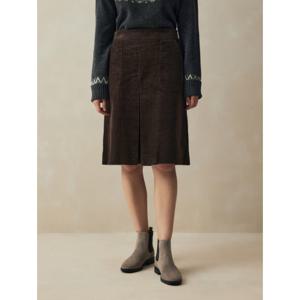 [브룩스브라더스] [여성] 코듀로이 A라인 스커트 (브라운) (BBKZWF59904EF)
