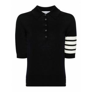 [THOM BROWNE] 여성 폴로 4Bar 울 셔츠 FKP053AY1014415 Blue /8