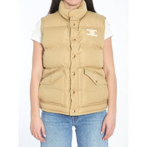 셀린느 하이 칼라 퀼티드 조끼 RV0ET0N41 03BE