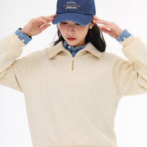 [체이스컬트]여성 골지 반집업 맨투맨 티셔츠 EARG5163B05