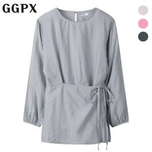 GGPX  랩스타일 라운드넥 블라우스 (GP2SH038F)