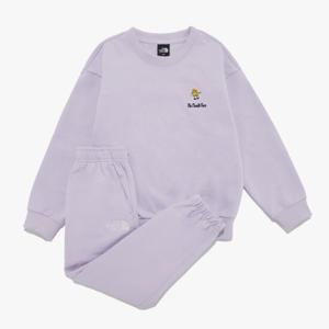 노스페이스 키즈 NM5MR01U 라벤더 고 투 상하 세트