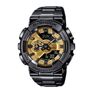 카시오 G-SHOCK (G-SHOCK) 빅 케이스 아날로그/디지털 콤비네이션 110 시리즈 베젤 밴드 메탈 소재 모델 블랙 x 골드 GM-110BD-1A9JF