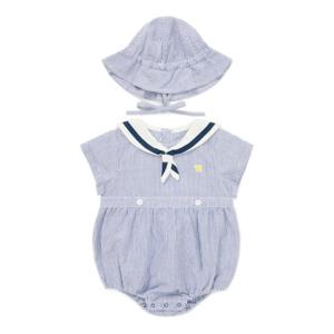 블루독베이비 10 25SS여름신상(BL) 마린 크루넥 바디수트세트 (45313604100)