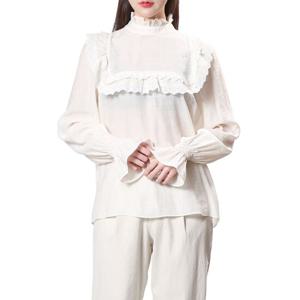 [시에로]하이넥 사각레이스 블라우스 SF2SHF434