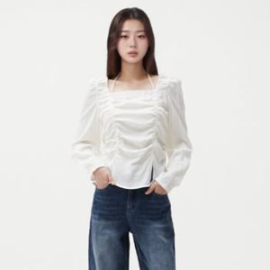 [랩]스퀘어넥 셔링블라우스(AR1WB260)
