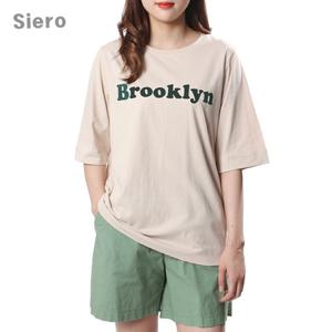 [시에로]와끼겹단작 BROOKLYN 프린트 티셔츠 SF2TSF130