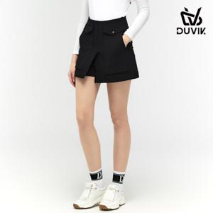 듀빅 여성 페이크 랩 스커트 4부 반바지 DF2WPH347BK