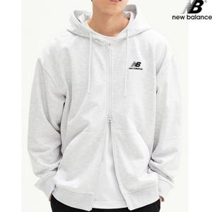 [뉴발란스] NBMDD11013-LG 에센셜 스몰로고 후드집업 남녀공용 후드티