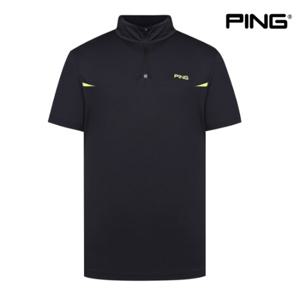 [핑]PING 남성 반집업 반팔 티셔츠 111C2TR021 BK 골프 반팔티