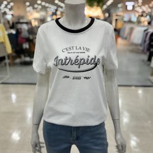 [숲]스포티 라운드넥 배색 레터링 반팔티 SB3ST30