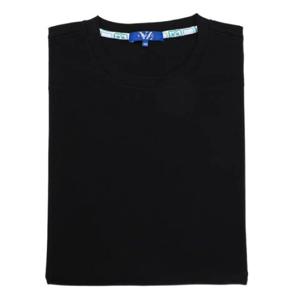 [YEZAC] 예작 면100 솔리드 반소매 라운드 티셔츠 (YJEMTS457 BK)