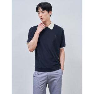 [빈폴멘] 소로나 허니콤 반팔 스웨트 셔츠  네이비 (BC4342O89R)