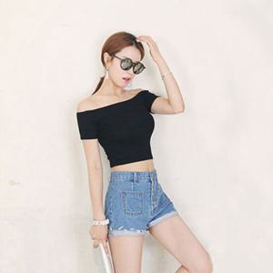 러블리 반팔 오픈숄더티 SD7098
