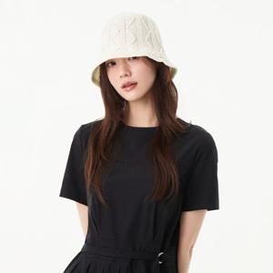 플라스틱아일랜드  지그재그 라피아 버킷햇 (PR2AY401)