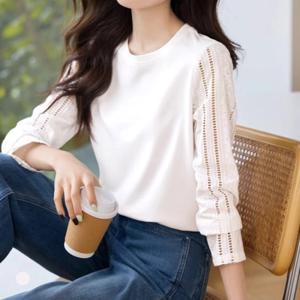 [카라]KARRA 홀아일렛슬리브티셔츠_A5S0507