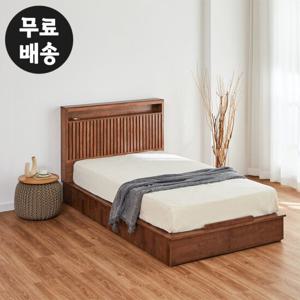 데오 원목 서랍형 침대프레임 퀸사이즈 수납형(월넛)